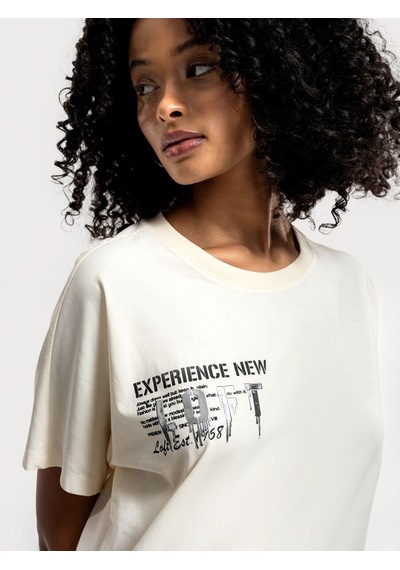 LOFT Loose Fit Kadın Tshirt K.kol Lf2034965 Q1.v1 Ekru