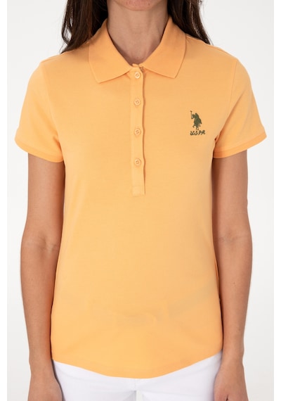 U.S. Polo Assn. Kadın Turuncu Basic Polo Yaka Tişört 50300896-VR202