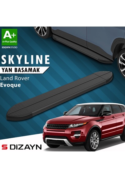 S-dizayn Land Rover Range Rover Evoque Skyline Siyah Yan Basamak 173 Cm 2012-2017 A+ Kalite
