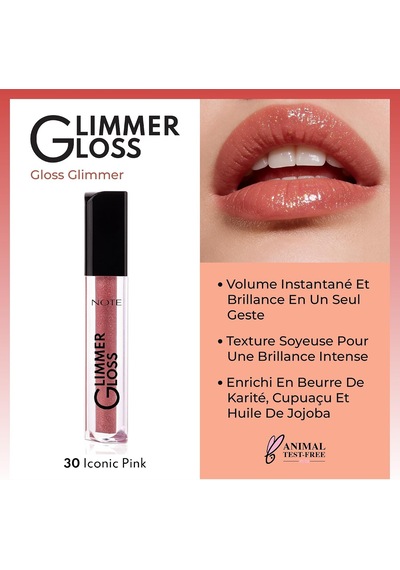 Cosmetics Glimmer Gloss Işıltılı Nemlendirici Dudak Parlatıcısı - 30 Iconic Pink
