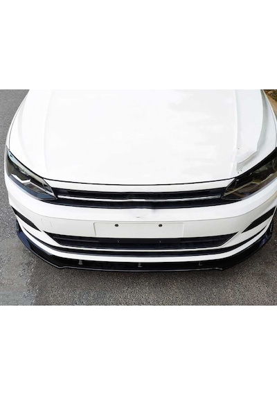 Vw Polo Ön Tampon Altı Lip Plastik Kulaklı Parlak Siyah 2018-