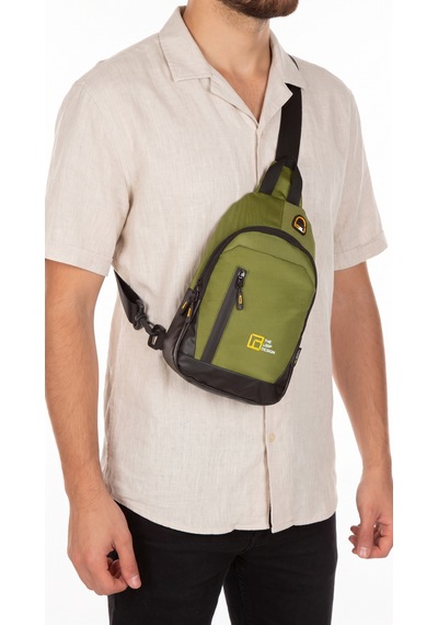 Esvelans Unisex Çapraz Askılı Göğüs Ve Omuz Çantası Günlük Body Bag Haki