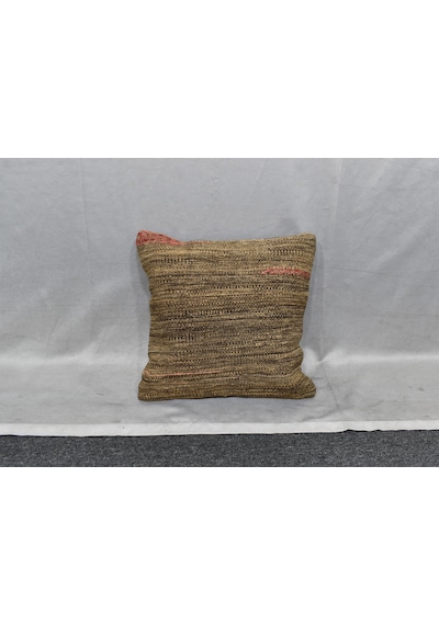 Zehra Abla Halı Yeni El Dokuma Dekoratif Kilim Kırlent Yastık Kılıfı 6825 Çok Renkli