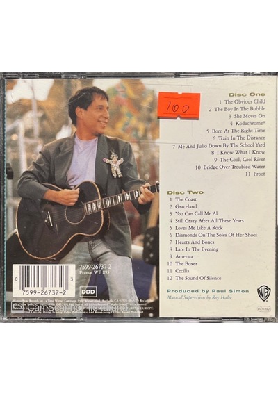 Plak Değildir Cd Dir Cd Paul Simon's Concert In The Park Double