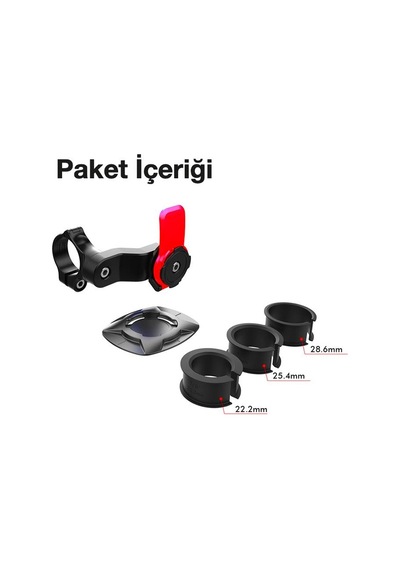 Sepetinegelsin Hl-143a Bisiklet Motosiklet Gidon Telefon Tutucu Siyah