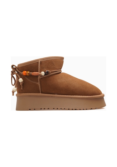 Guja Kadın Dolgu Topuklu İçi Tüylü Bot 26k 26k430-5 Camel