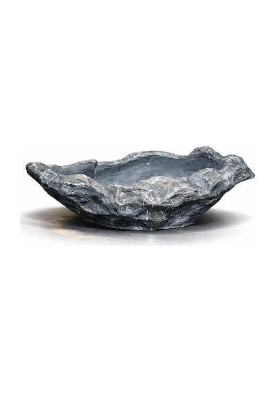 Tr Modern Beton Dekoratif Kase Gri Siyah Taş Dokulu Orta Sehpa Objesi El Yapımı Salon Ve Masa Üstü Dekoru