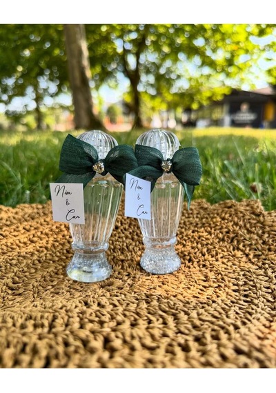 Simli Hediyelik Kolonya Söz, Nişan, Nikah, Düğün, Kına 10 Adet Şeffaf