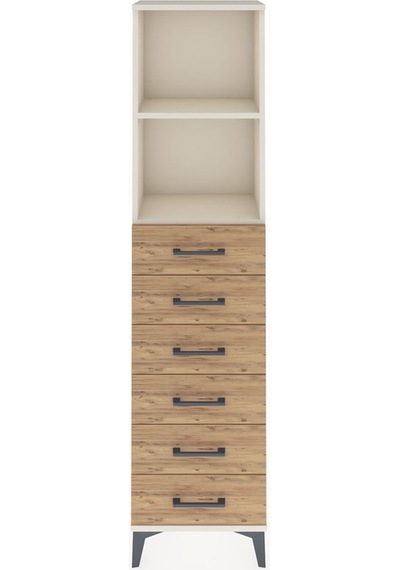 Arges Dolap 2 Raflı 6 Çekmeceli 44x30x182 Aytaşı-çam Aytaşı