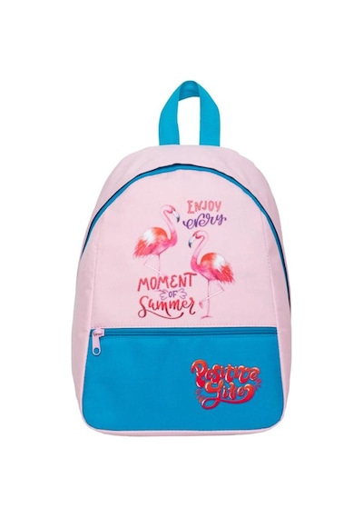 Superbag Kız Çocuk Anaokulu Çantası Flamingo Desenli Sırt Çantası Kreş Çantası Pembe