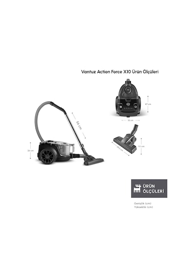 Karaca Vantuz Action Force X10 Elektrikli Süpürge