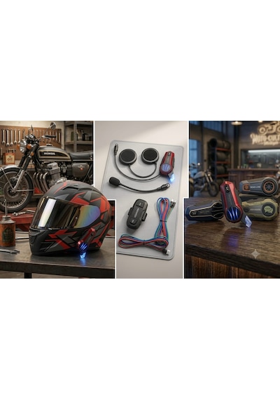 X2 Pro Motosiklet Kask Kulaklık 1adet 2 Binicili İntercom Bluetooth Seti
