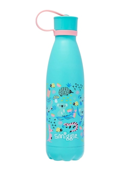 Smiggle - Hi There Kapaklı 500ml Çelik Matara Çok Renkli