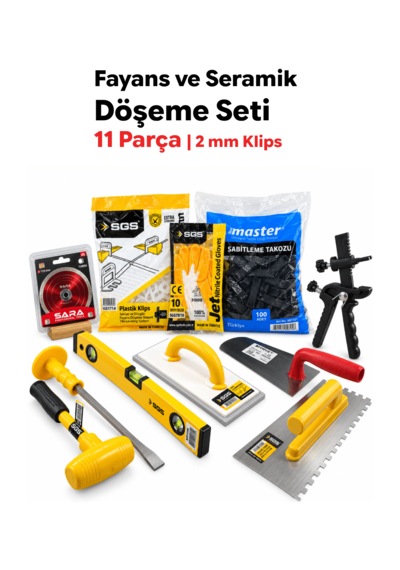Fayans Seramik Döşeme Seti 11 Parça Tek Paket