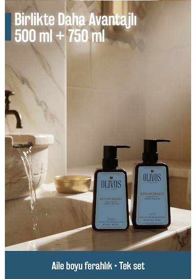 Hamam Kokulu Zeytinyağlı Duş Jeli & El Sabunu Seti Doğal, Kalıcı Ferahlık 750 Ml + 500 Ml