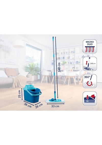 Leifheit Mop Set Powerclean M Lht55510 Turkuaz