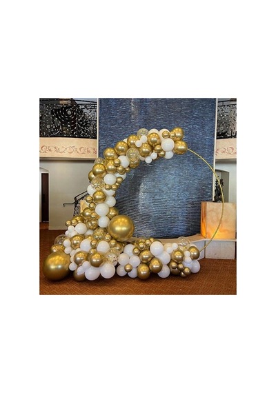 Beyaz Gold Konfetili Balon 418