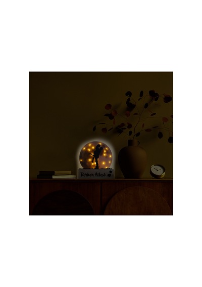 Led Işıklı Pleksi Dolunay Kişiselleştirilebilir Biblo Estimado Kucaklaşan Çift Anahtar Askılığı Sarı - 737347257