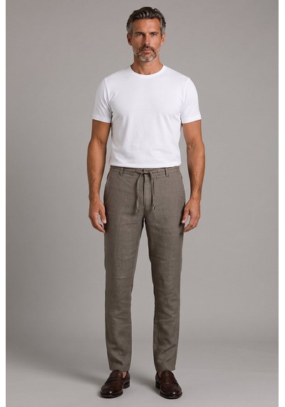 Bisse Haki Keten Bağcıklı Lastikli Spor Pantolon Pns25y25106 D49