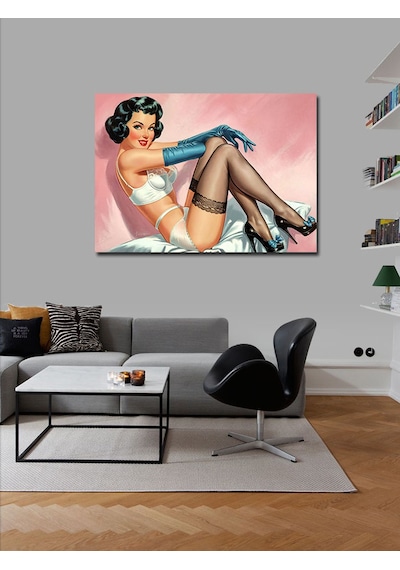 Kanvas Tablo Retro Pin-up Kadın