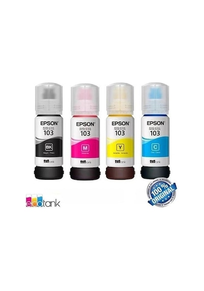 Epson 103 Ecotank L3256 4 Renk Mürekkep Takımı