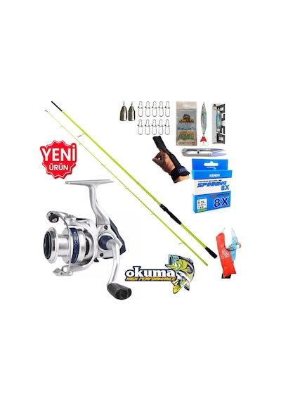 Okuma Aria 3000 210cm 5-45gr Karbon High Tech Spin Olta Takımı Seti