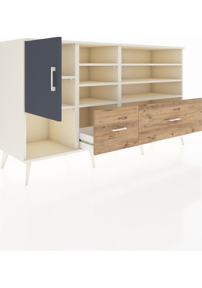 Kronos Konsol 8 Raflı 2 Çekmeceli Tek Kapaklı 176x59x99 Aytaşı-a Aytaşı-antrasit/çam Kronos Konsol 8 Raflı 2 Çekmeceli Tek Kapaklı 176x59x99 Aytaşı-a Aytaşı-antrasit/çam