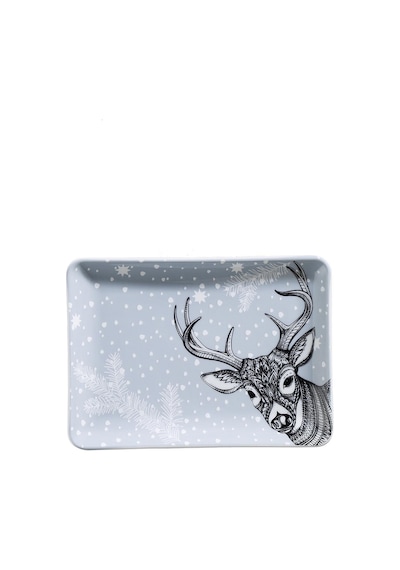 Kütahya Porselen Snowy 18x13 3 Parça Düz Tabak