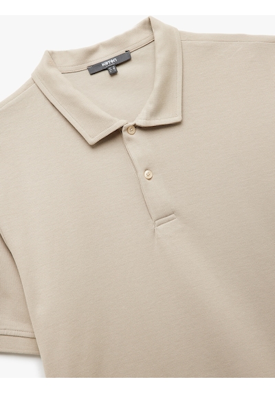 Koton Regular Fit Kısa Kollu Pamuklu Polo Yaka Tişört Gri 6wam10028mk Gri