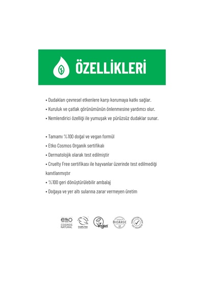 Siveno %100 Doğal Dudak Koruyucu Bal Bitkisel Lip Balm Dudak Kremi Nemlendirici Parlatıcı Onarıcı 6 G