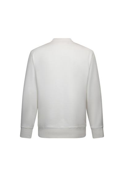 Hatemoğlu Beyaz Regular Fit Baskılı Pamuklu Bisiklet Yaka Sweatshirt 30221 Beyaz