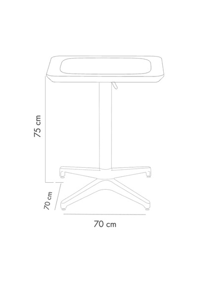 Haz Katlanır Polipropilen Masa 70x70 Cm - Bahçe, Balkon, Kafe, Restoran, Dış Mekan İçin Vizon Diğer
