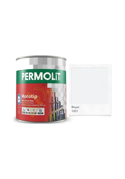 Permolit Monotip Astarlı Antipas Boya Beyaz 2.5 Lt.
