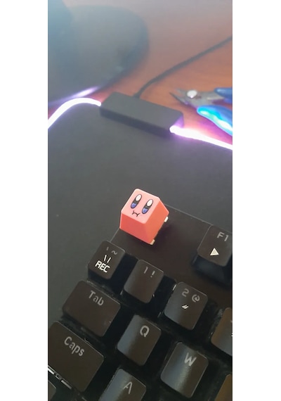 Kirby Keycap 2 Li Set Cherry Mx Uyumlu Sevimli Pembe Tuş Başlığ