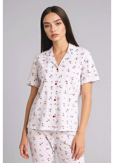 Defacto Snoopy Regular Fıt Kısa Kollu 2li Takım G8319ax26spgr470 Gri-gr470