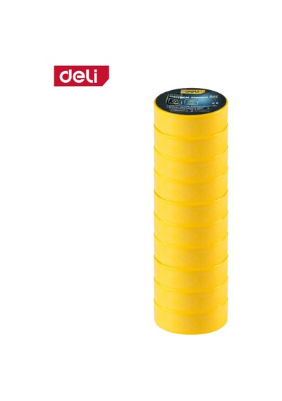 Delı Elektrik Yalıtım Bandı 0.13mm 18mm 10m Sarı İzolasyon Bandı