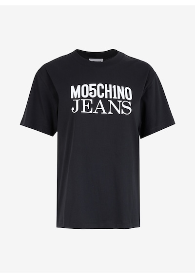 Moschino Jeans Siyah Kadın Baskılı T-shirt J0706-1555