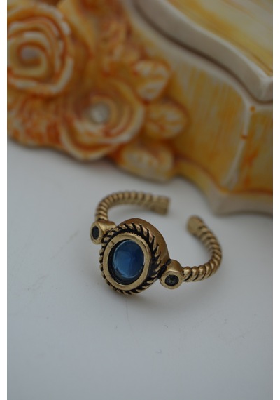 Stoneage Barok Tasarım Safir  Yüzük Çok Renkli