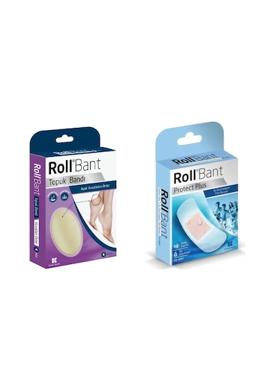 Roll Bant Topuk Yara Bandı 4 Lü + Protect Plus Su Geçirmez Yara Bandı 10'lu