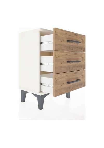 Arges Komodin 3 Çekmeceli 44x30x64 Aytaşı-çam Aytaşı