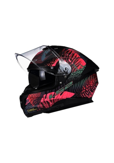 Ls2 Stream2 Jungle Kask Mat Siyah - Mavi - Pembe