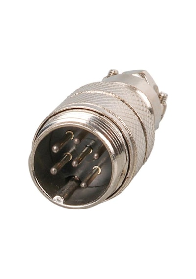 Ayt Mayk Gx16-6 Pinli Metal Erkek Konnektör Jack Soket M16 16mm Çap Vida Dişli