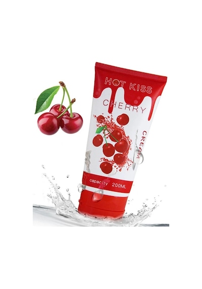 Hot Kiss Cherry Büyük Boy Kiraz Aromalı Su Bazlı Kayganlaştırıcı Jel 200 ML