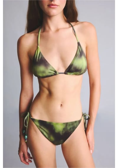 Defacto Regular Fıt Desenli Yeşil Bikini Alt G8727ax26smgn737 Yeşil-gn737
