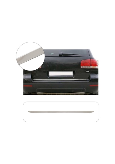 Volkswagen Touareg Uyumlu 2002-2010 Krom Bagaj Alt Çıtası Paslanmaz Çelik
