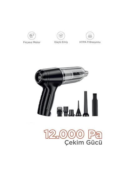 Lt-107c Mini Çok Fonksiyonlu Üflemeli Şarjlı Araç Süpürgesi El Süpürgesi