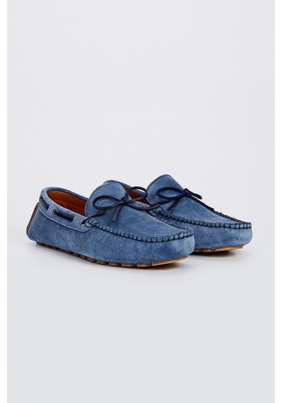 Valmenti Rachele Erkek Jean Süet Hakiki Deri Loafer Ayakkabı 355 13661 Erk Ayk Y23 Mavi