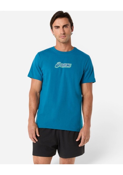Asics Asıcs Logo Graphıc Tee Erkek Yeşil Kısa Kollu Tshirt 2031f334-400