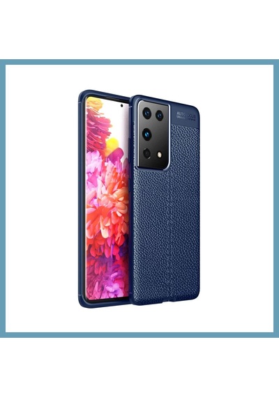 Bezos Samsung Galaxy S21 Ultra Uyumlu Kılıf Auto Focus Kapak - Lacivert Mbt06