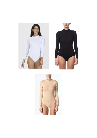 Nbb 2960 Kadın Uzun Kol Çok Renkli Çıtçıtlı Body 3 Adet 001